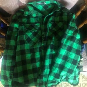 Gravity Fall Wendy's Flannel Green